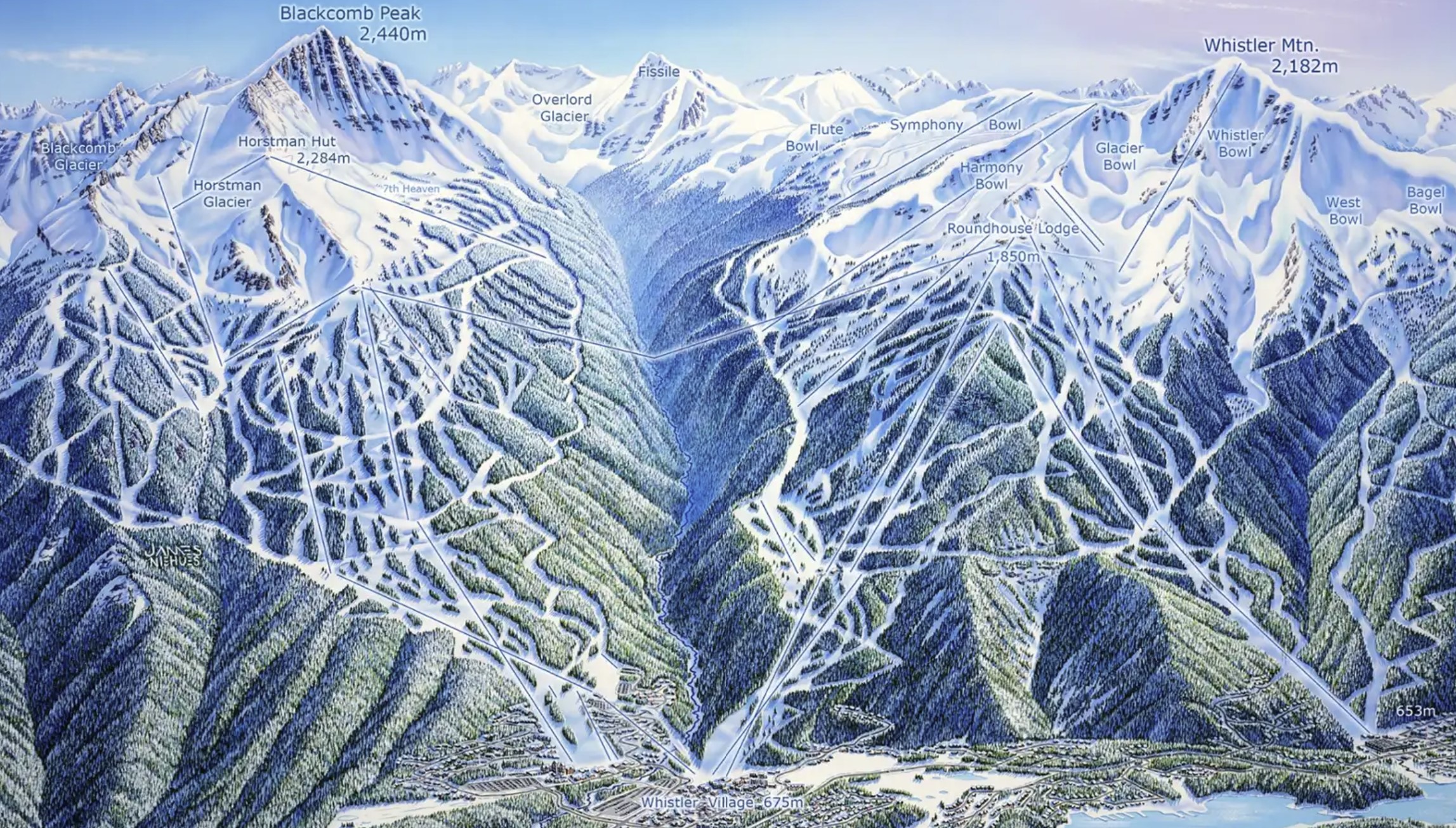 Whistler village, Canada, by James Niehues